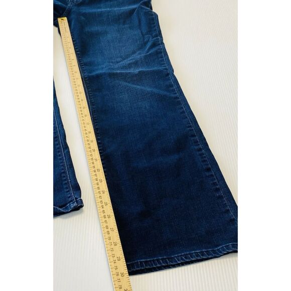 Levis 525 Perfect Waist Bootcut Jeans Women's 14M (Fit 32x30) Denim Flap Pockets - Picture 6 of 11